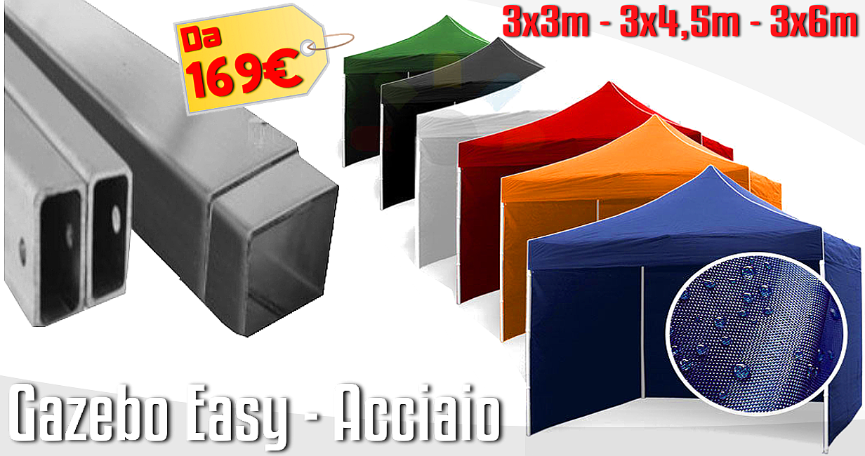 gazebo pieghevole aciaio